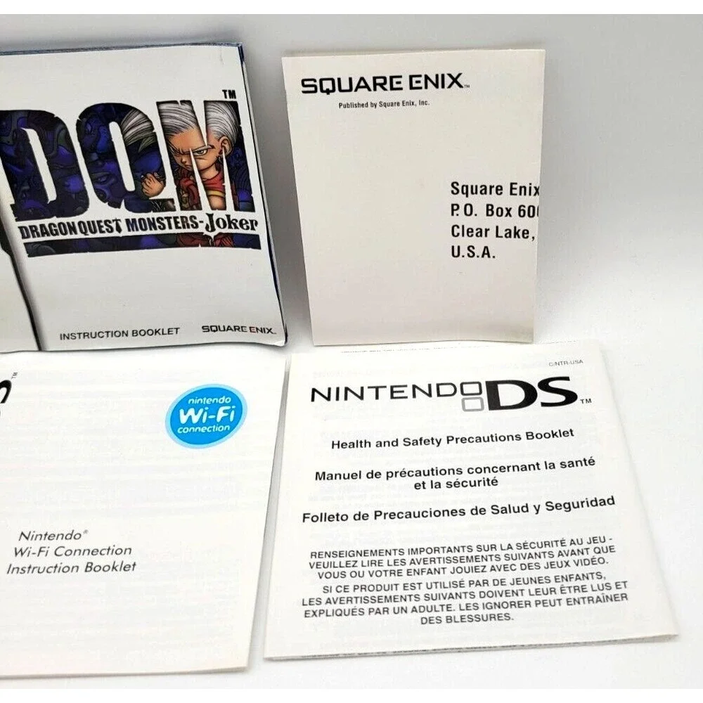 Nintendo DS Dragon Quest Monsters: Joker MANUAL, INSERTS & REG CARD ONLY NO GAME